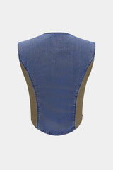 Denim Bustier Patchwork Top