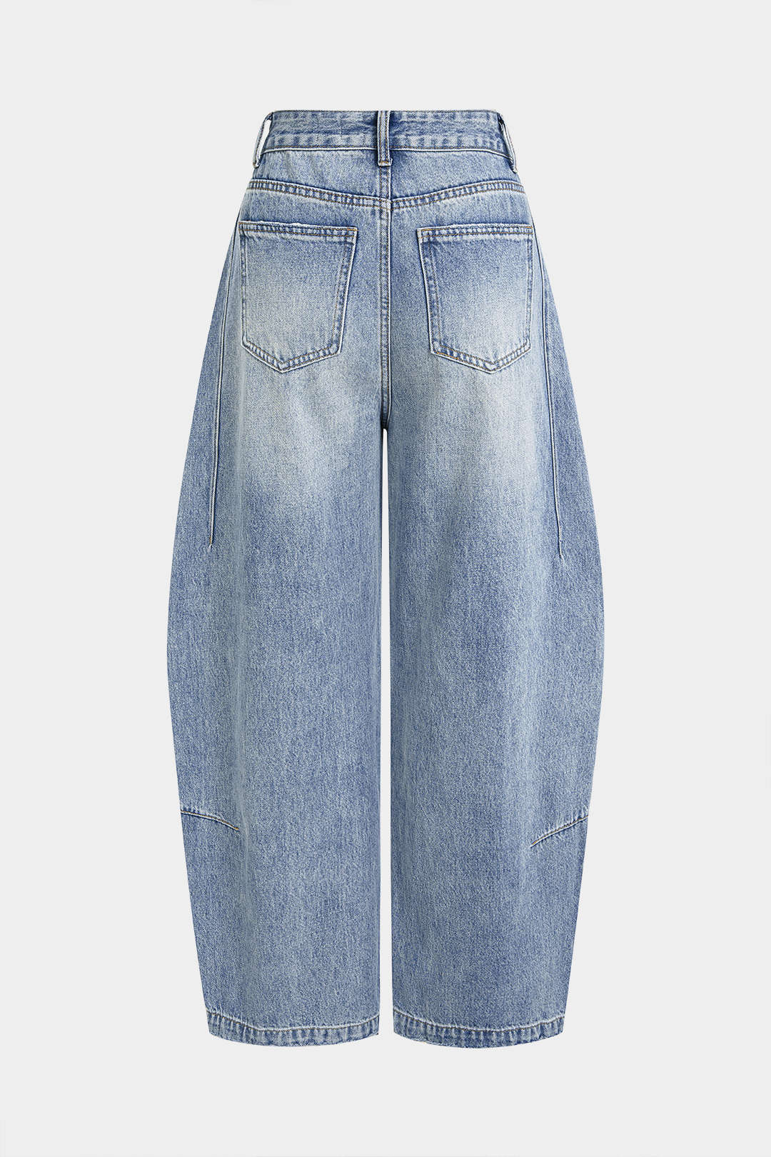 Denim Button Zipper Jeans
