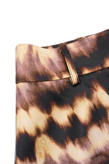 Abstract Tie Dye Print Satin Shorts