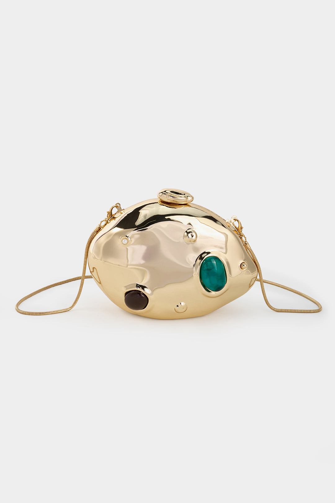 Alloy Irregular Clutch Bag