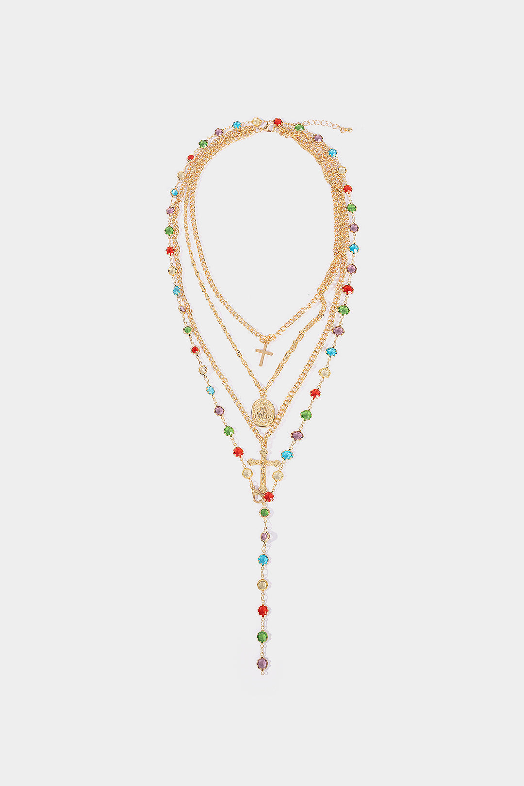 Alloy Colorful Crystal Necklace