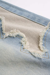 Button Pocket Wide Leg Jeans