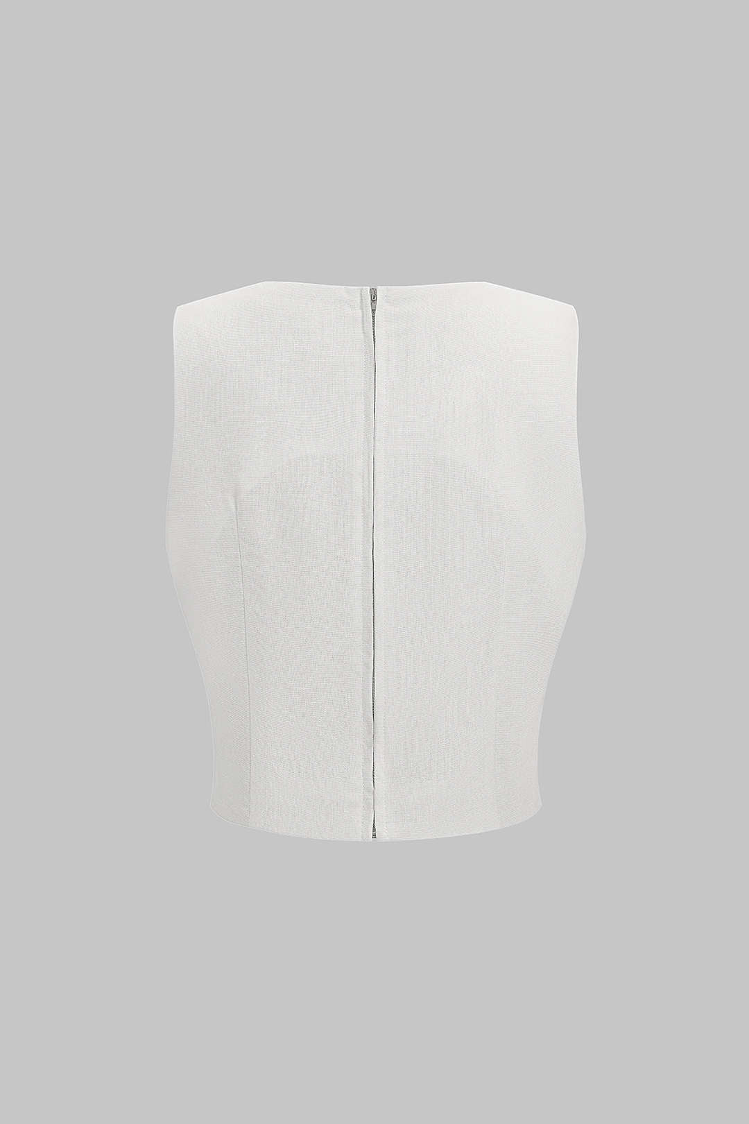 Cut Out Asymmetrical Zipper Tank Top