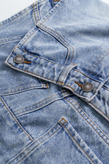 Denim Asymmetrical Design Skirt