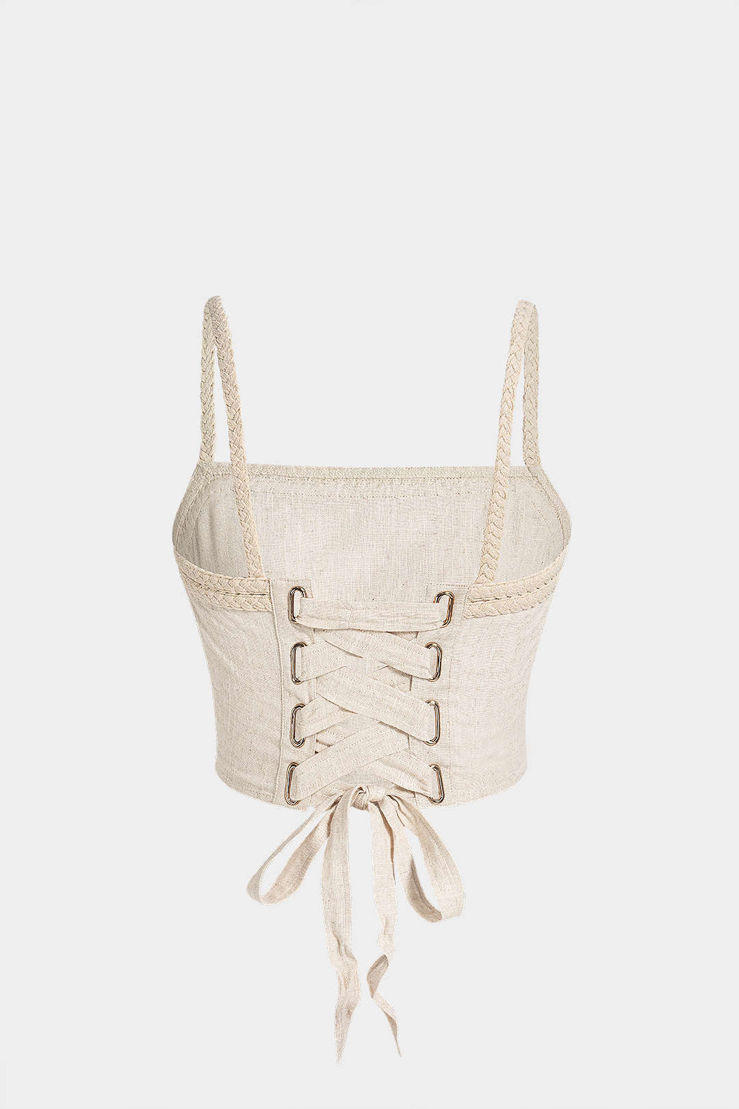 Braided Patchwork Tie Back Cami Top