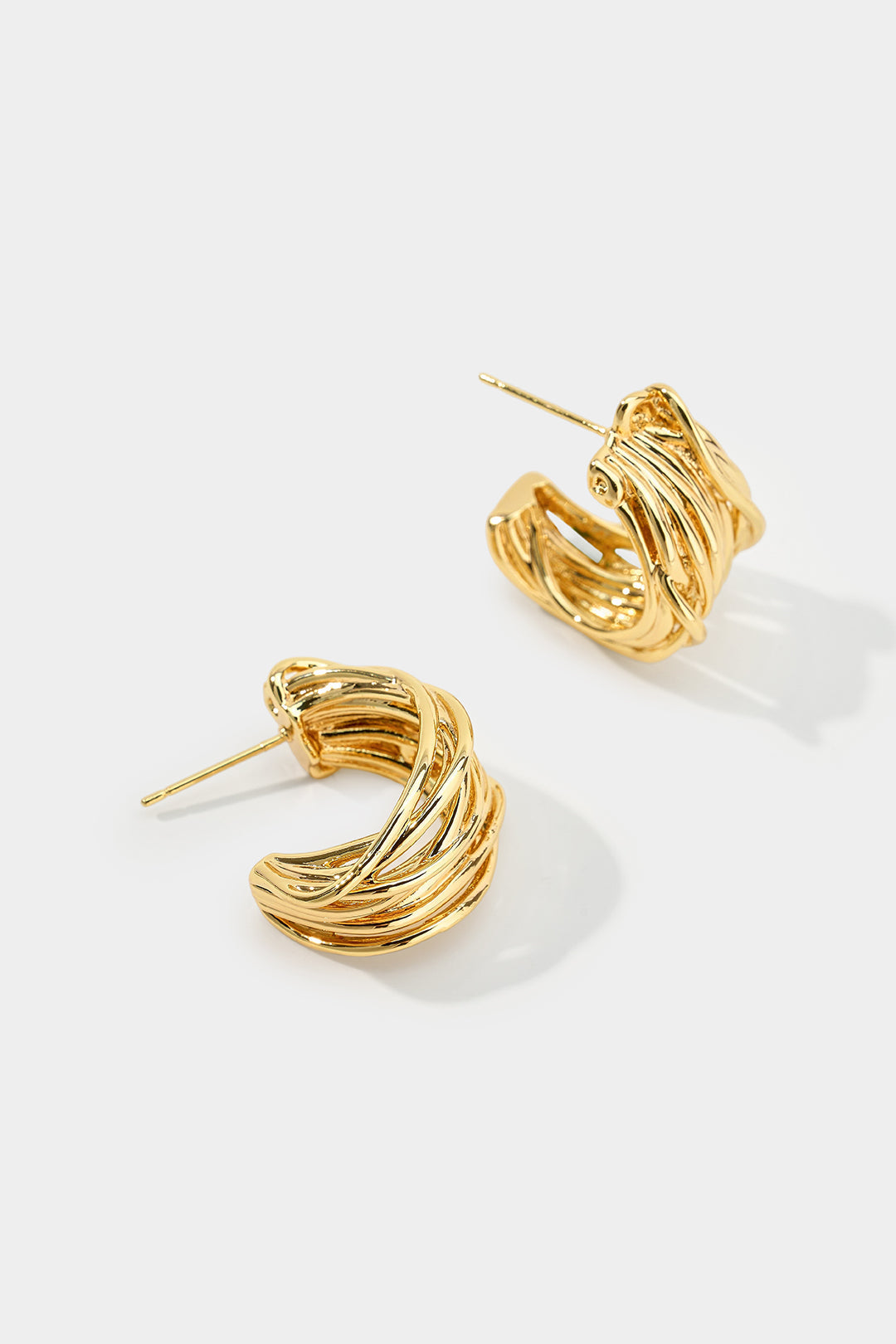 Alloy C-Shaped Irregular Earrings