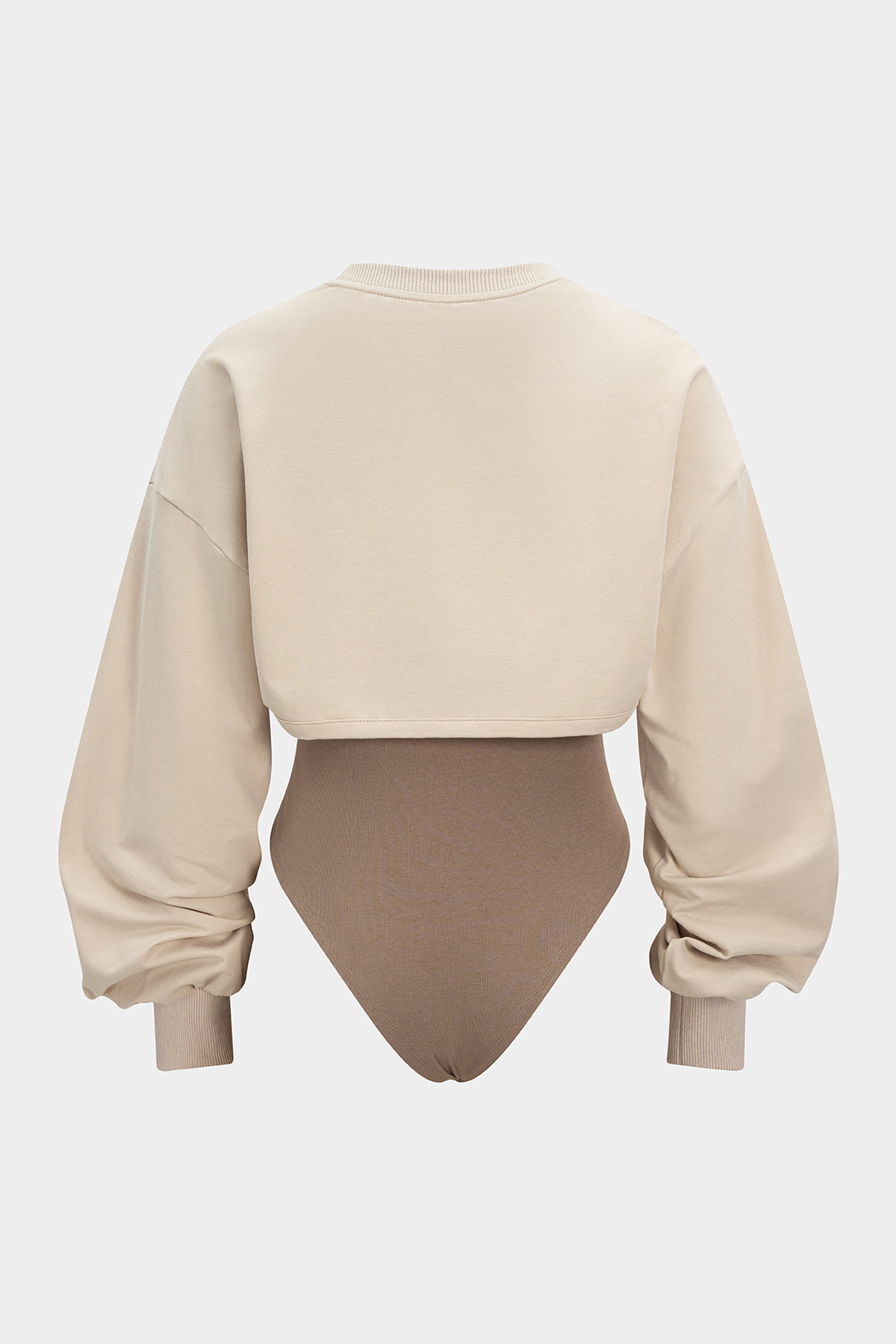 Contrast Two-Piece Long Sleeve Bodysuit
