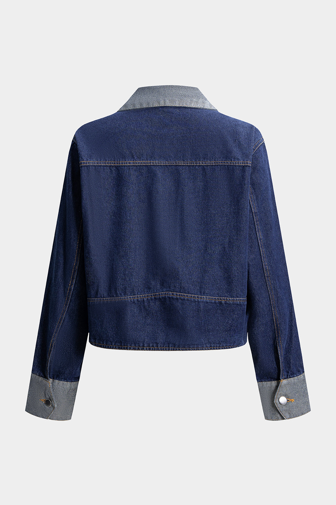Denim Button Patchwork Outerwear