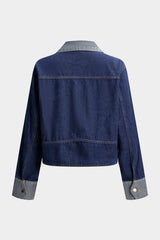 Denim Button Patchwork Outerwear