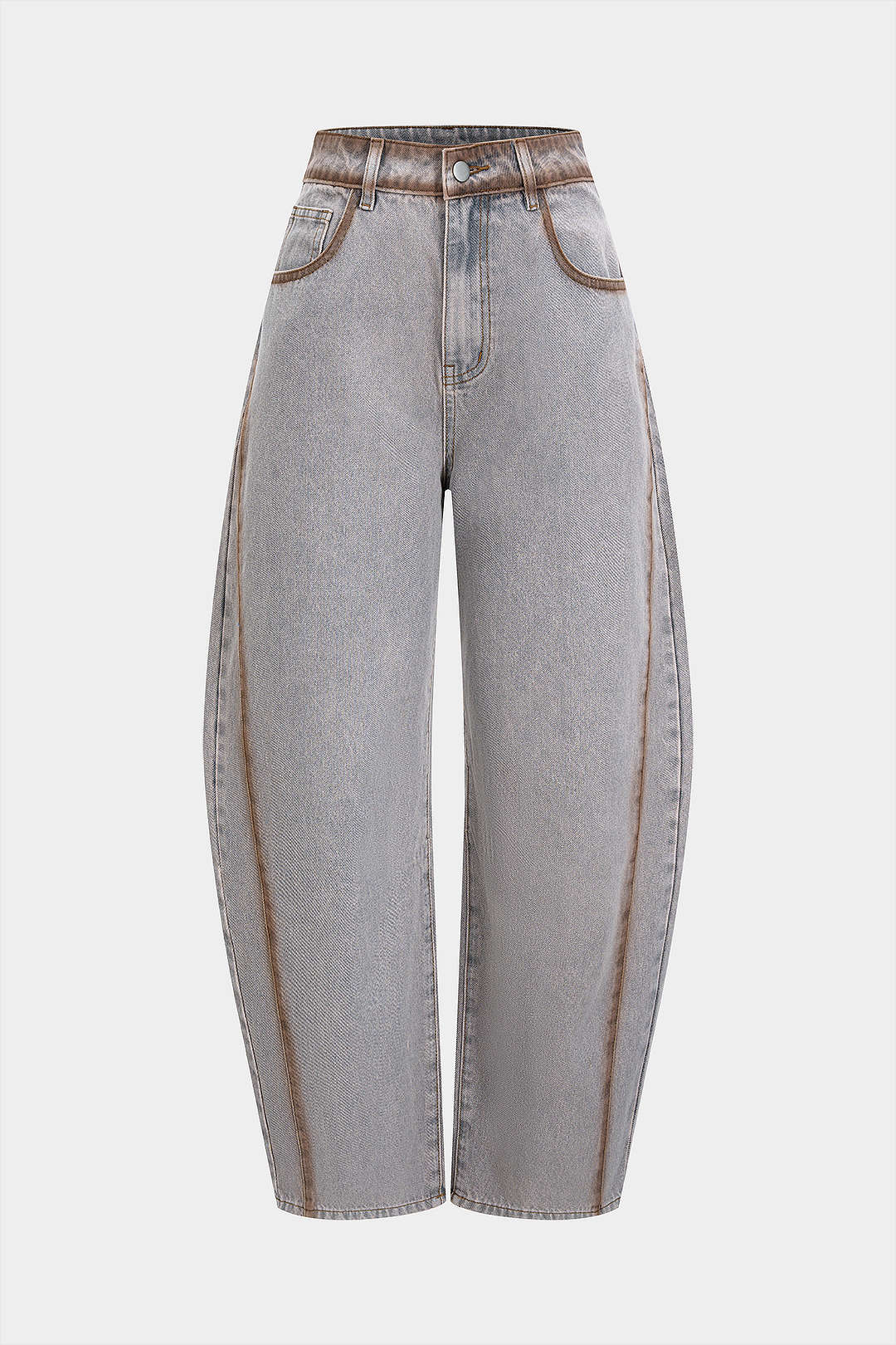 Denim Stitching Washed Pocket Jeans