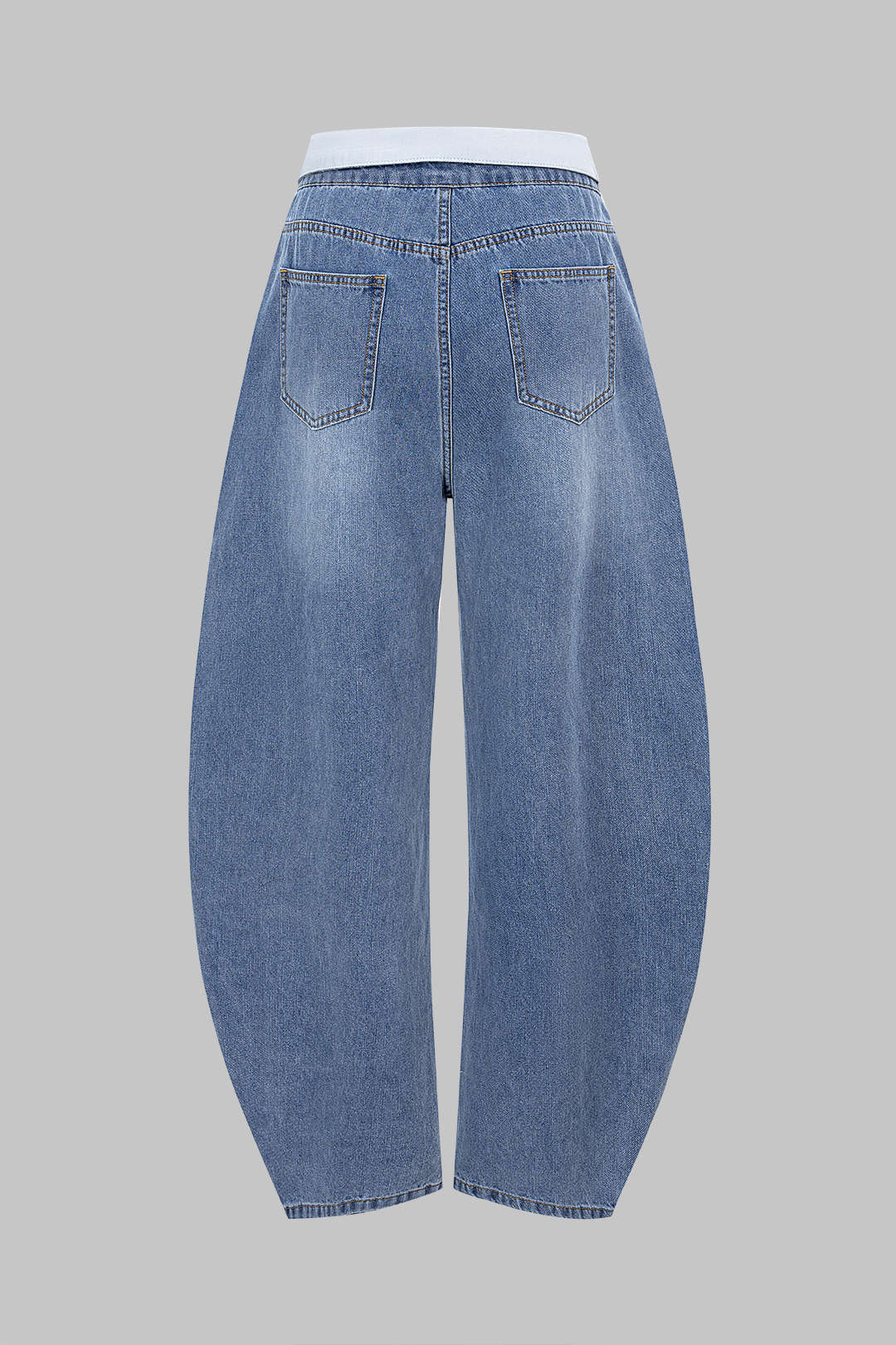 Denim Pocket Barrel Jeans