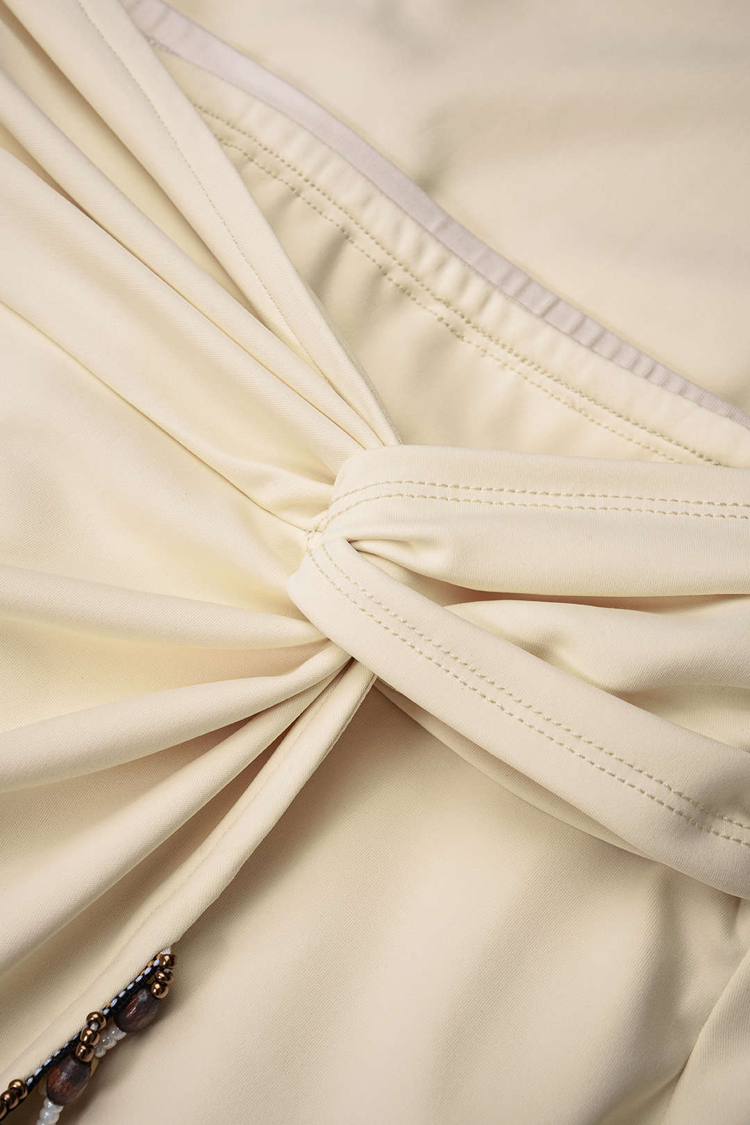 Beaded Asymmetrical Ruched Skirt