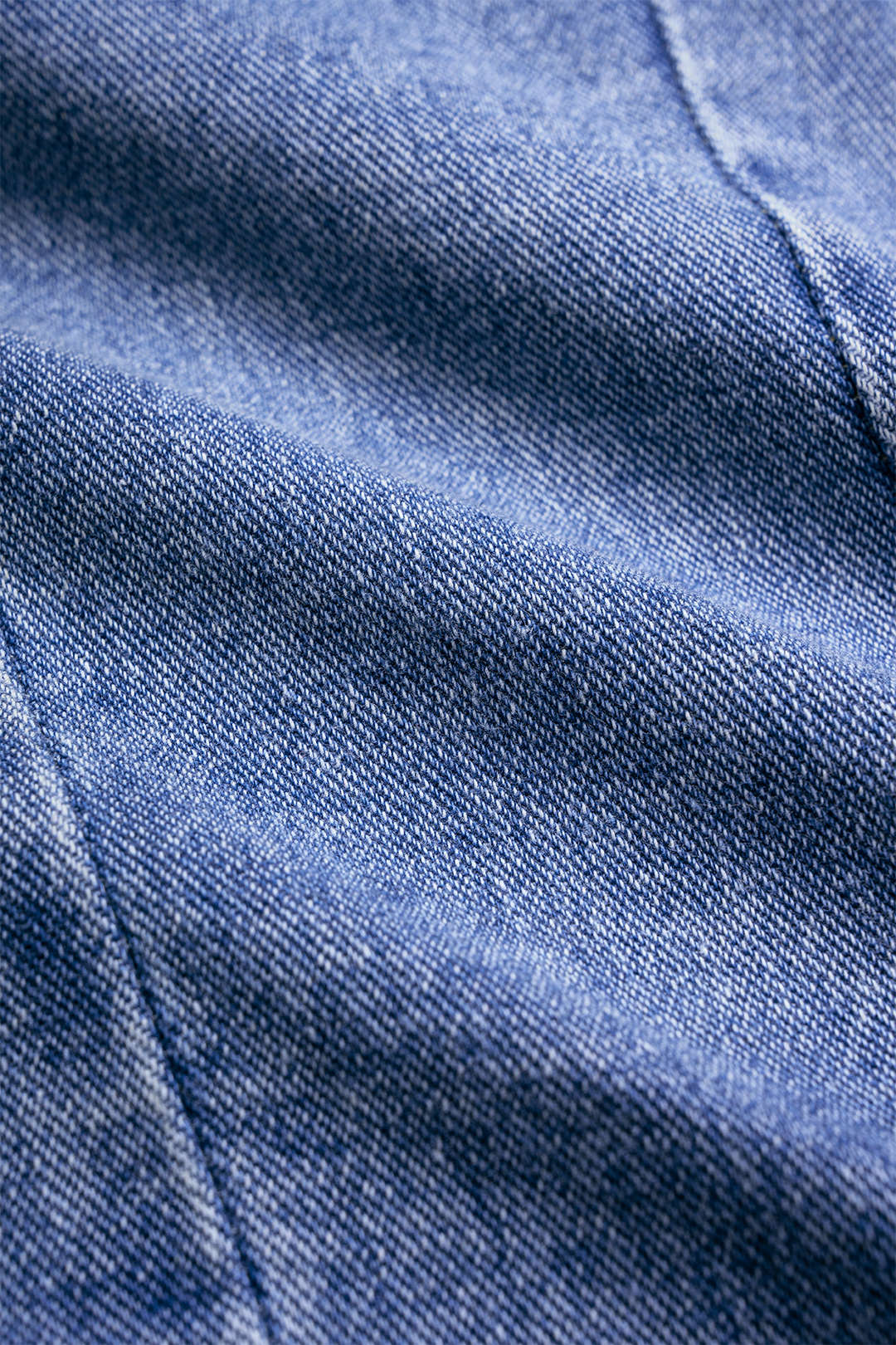 Denim Round Neck Asymmetrical Vest