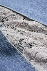 Denim Patchwork Wide Leg Jeans