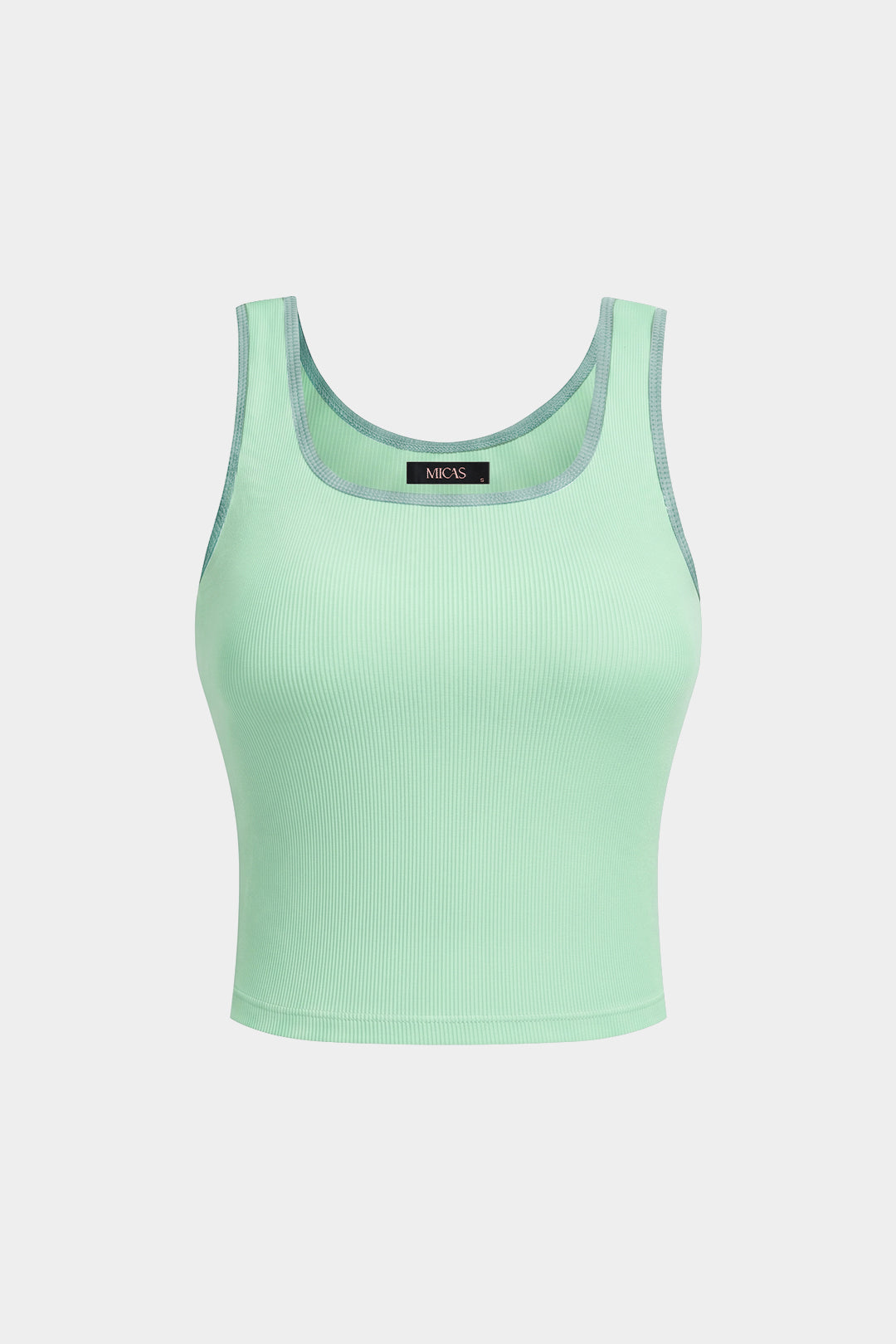 Contrast Binding Square Neck Tank Top