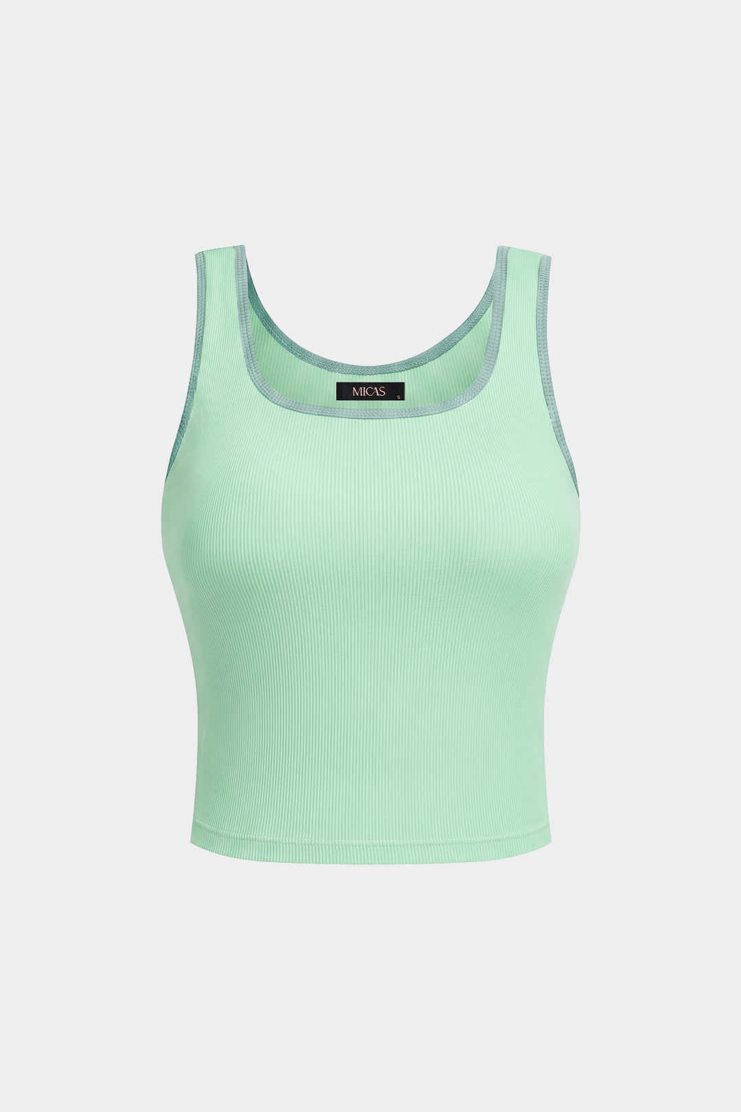 Contrast Binding Square Neck Tank Top