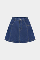 Denim High Waist Skirt