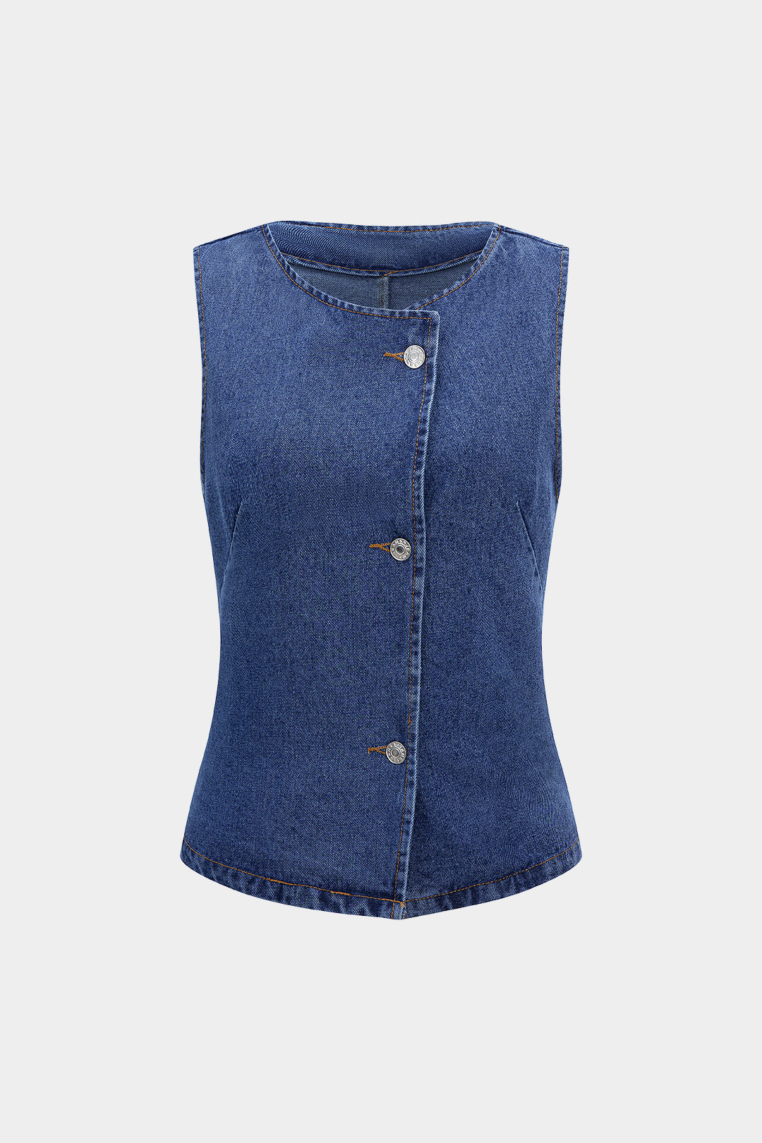 Denim Tank Belted Vest