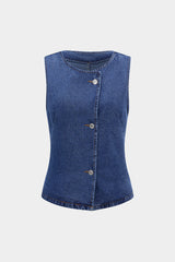 Denim Tank Belted Vest