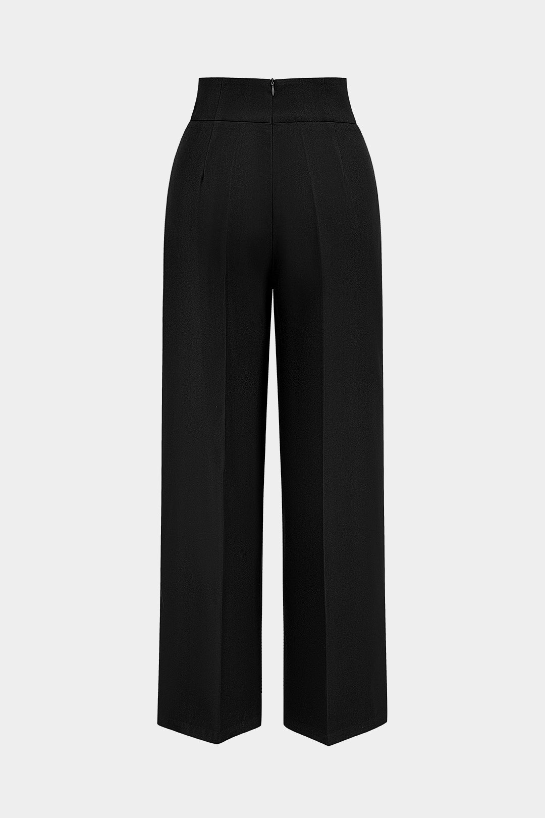Basic High-Waisted Wide Leg Trousers