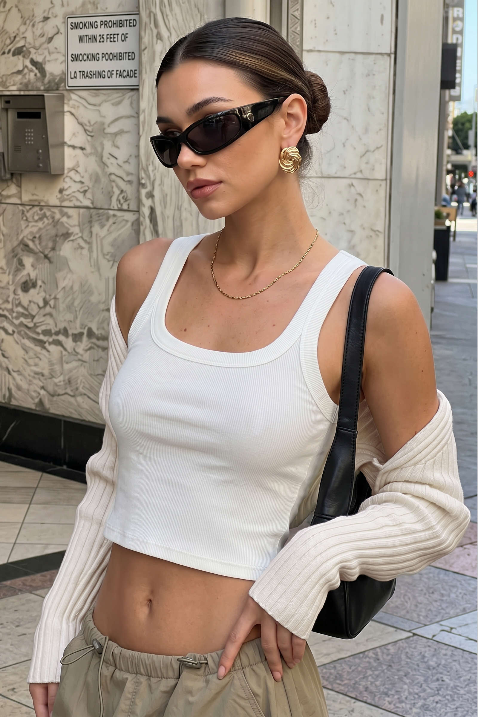Basic U-Neck Crop Tank Top