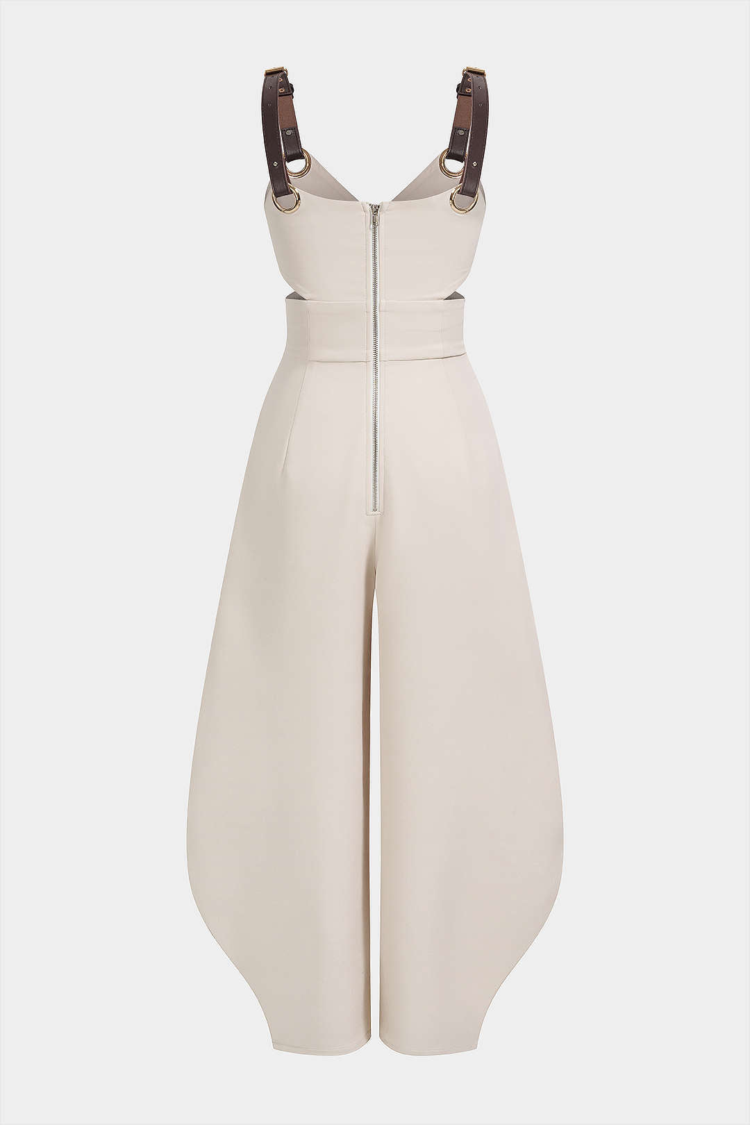 Crossed Cut Out V-Neck Sleeveless Jumpsuit