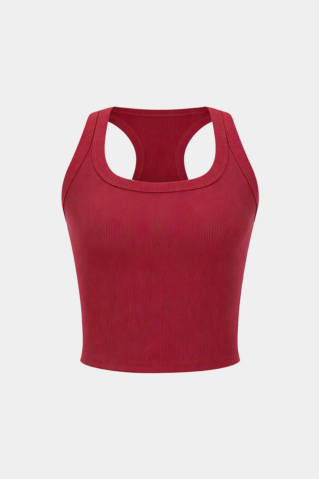 Basic U-Neck Crop Tank Top