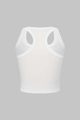 Basic U-Neck Crop Tank Top