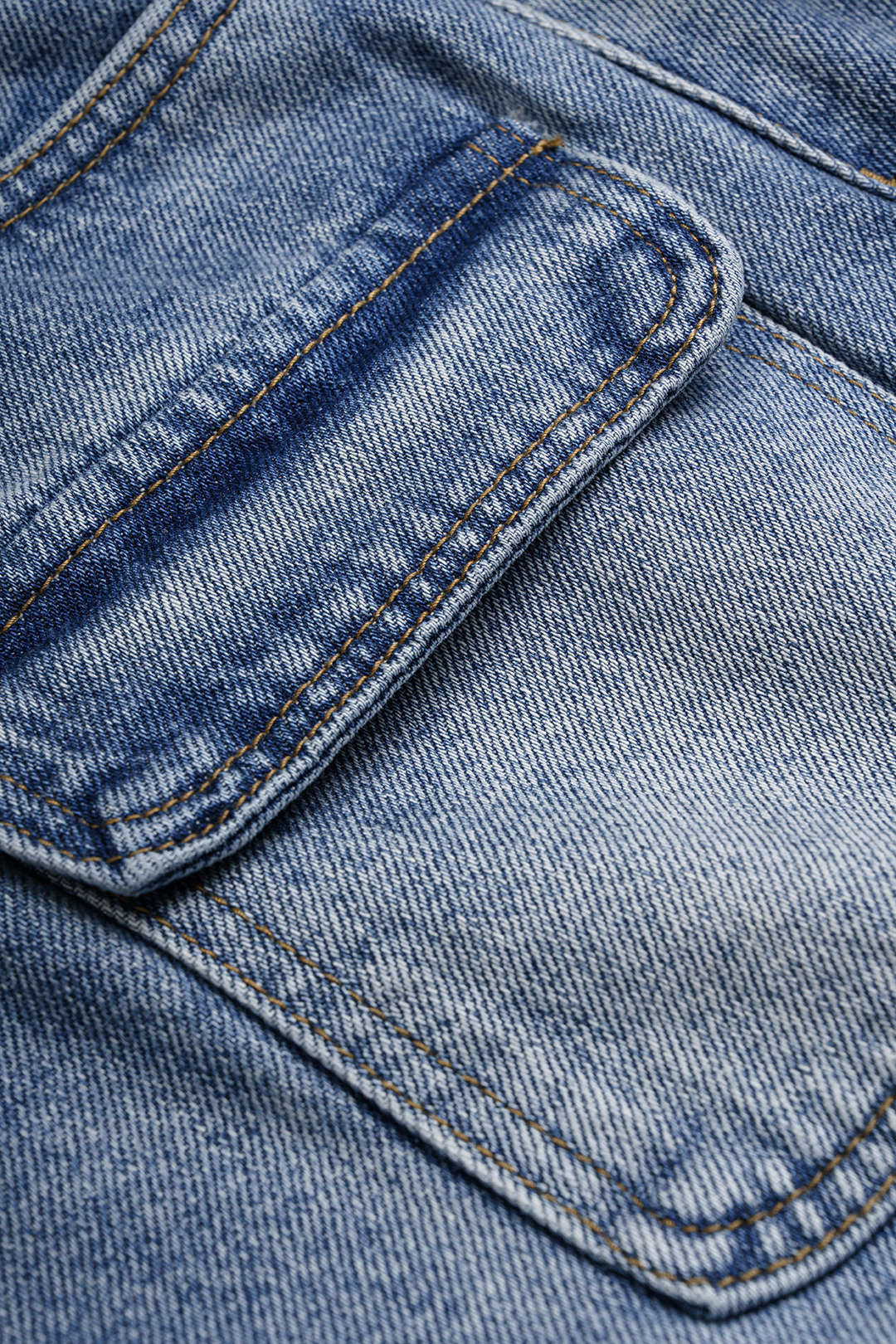 Denim High Waist Pocket Wide Leg Skirt
