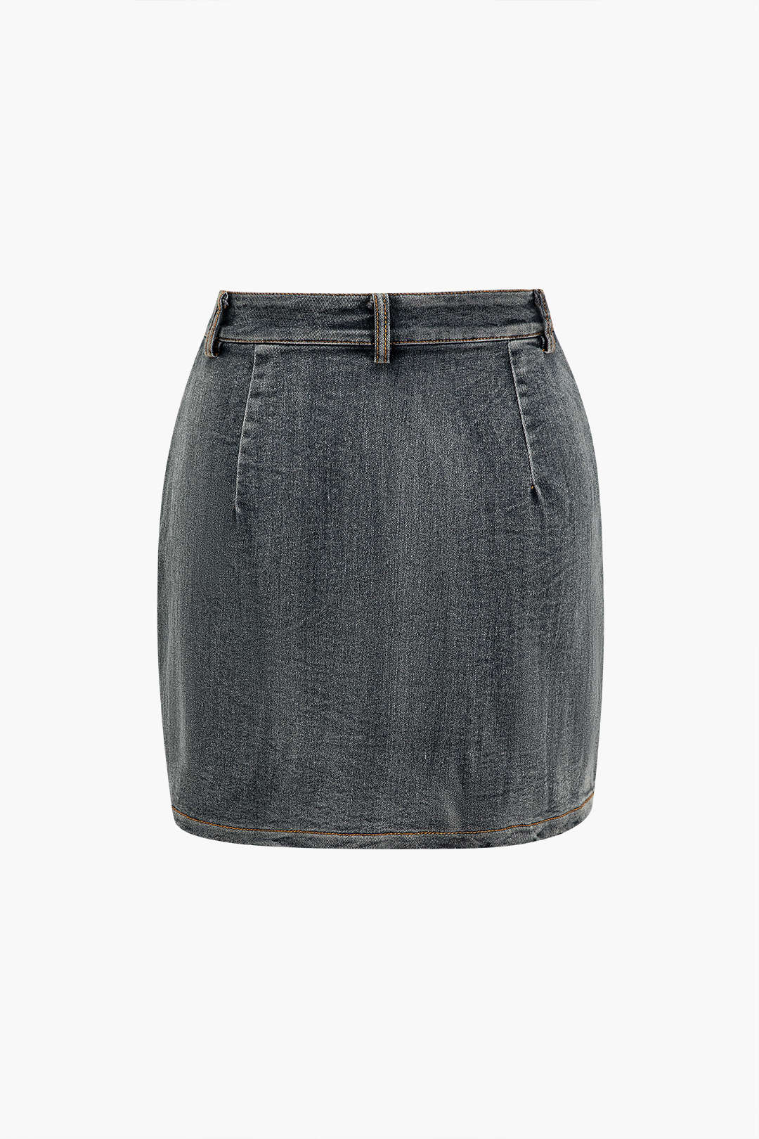 Denim Tie Up Halter And Mini Skirt Set