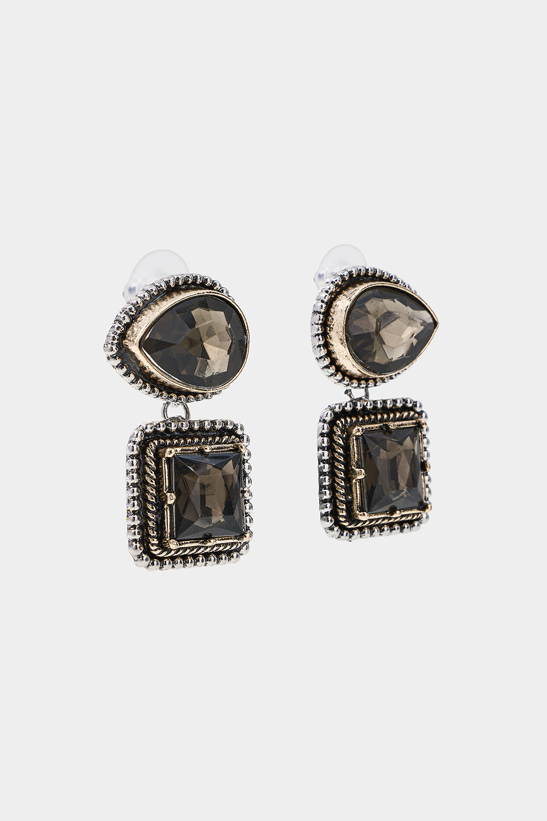 Alloy Geometric Zircon Earrings