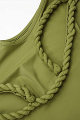 Cut Out Twist Knot Sleeveless Mini Dress