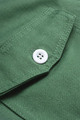 Button Pocket Sleeveless Mini Dress