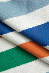 Color Block Stripe Print  Knit Knotted Mini Dress