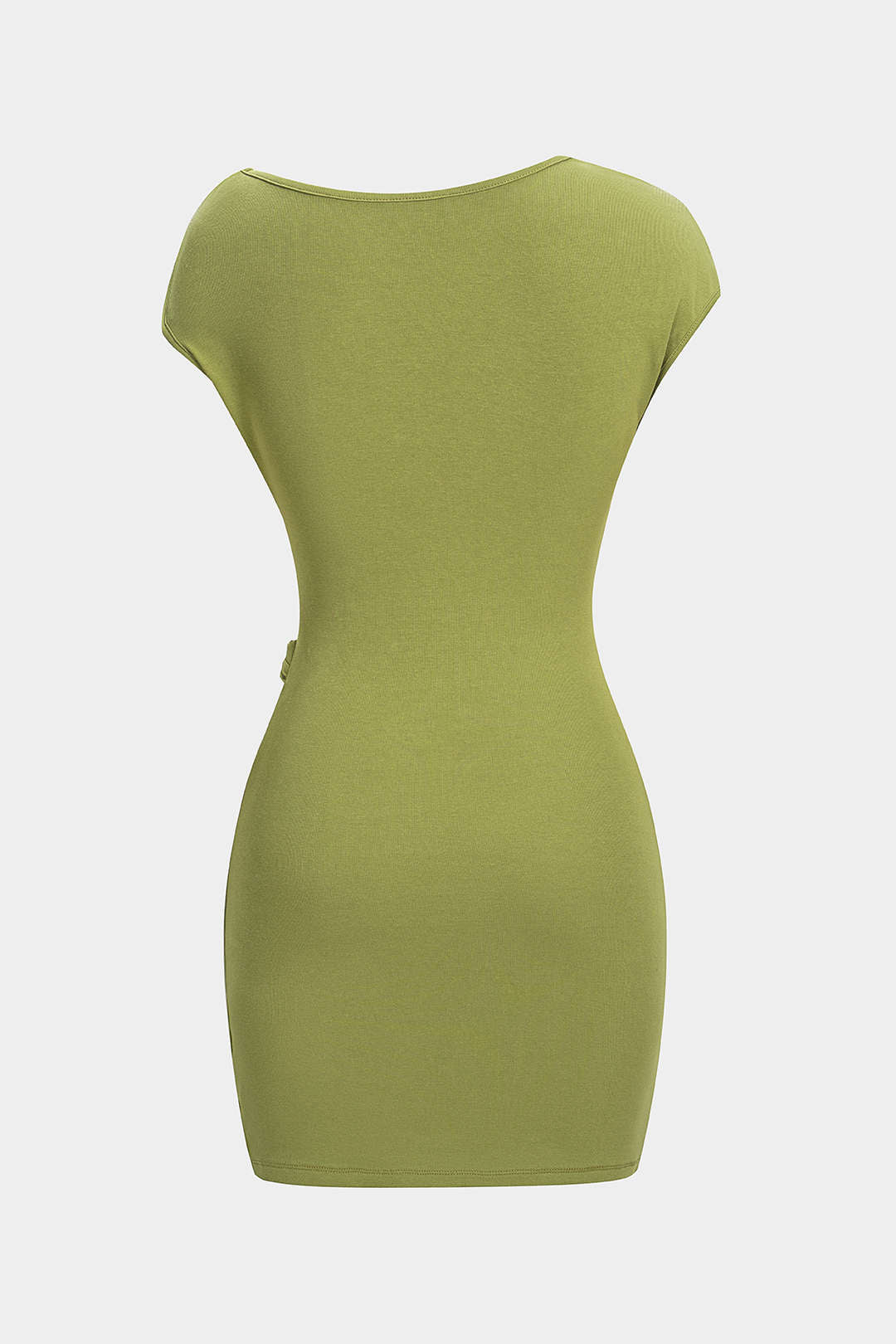 Asymmetrical Twist Knot Hollow Out Mini Dress