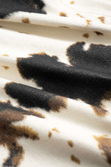 Denim Abstract Splatter Print Wide Leg Jeans