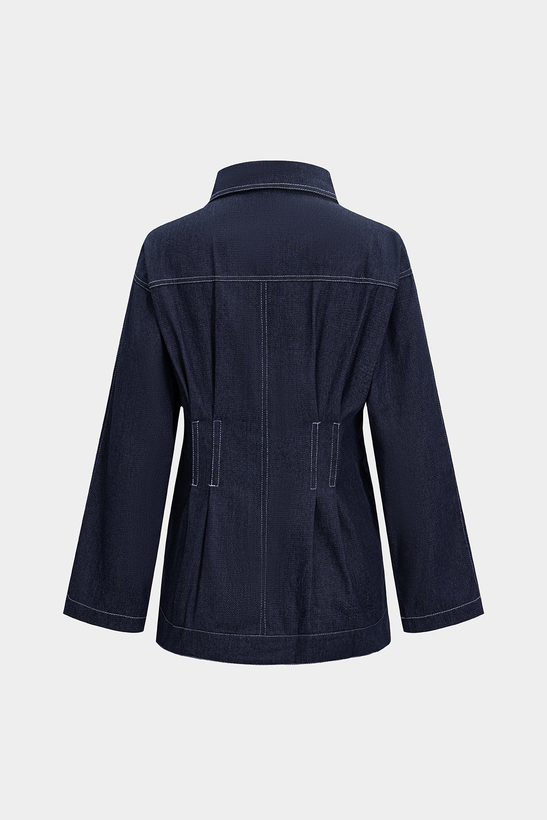 Denim Pleated Outerwear