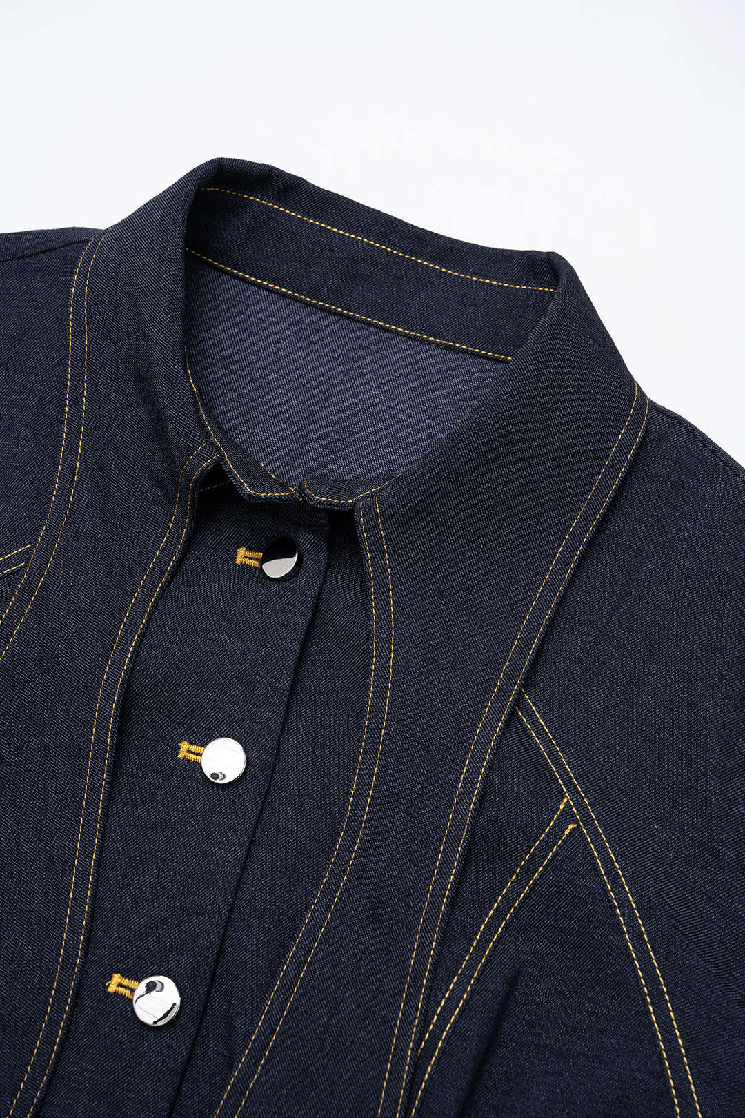 Denim Tie-Up Button Bodysuit