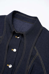 Denim Tie-Up Button Bodysuit