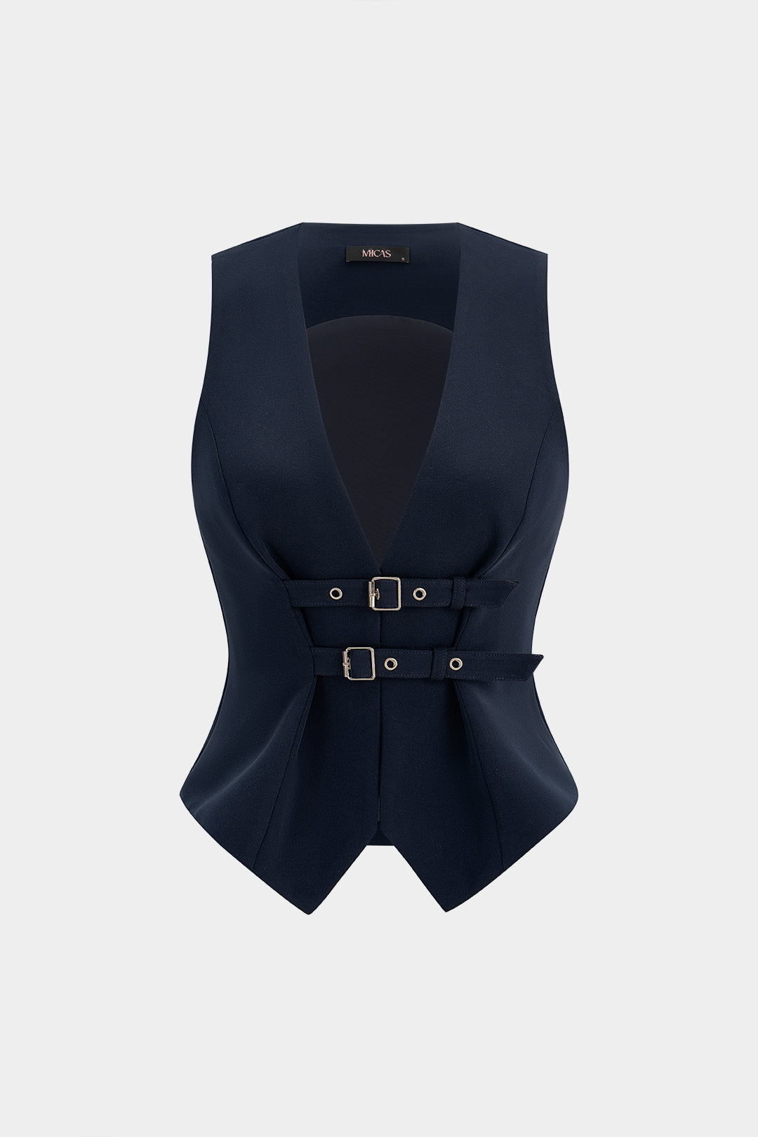Deep V-Neck Buckle Tank Top