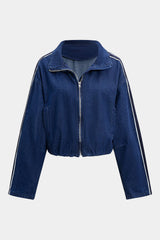 Denim Zipper Pocket Outerwear