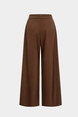 Asymmetrical High-Waist Wide-Leg Pants