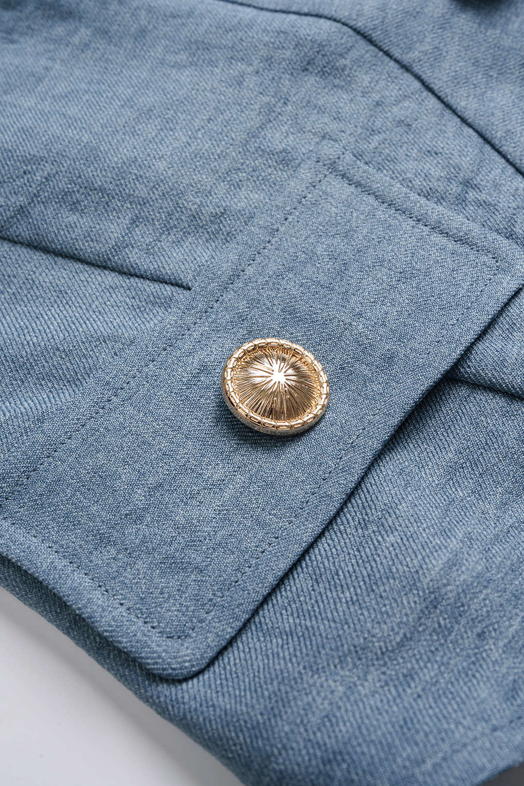 Contrast Irregular Button Lapel Short Sleeve Top