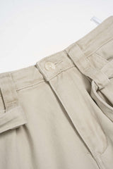 Denim Pocket Belted Wide Leg Jeans