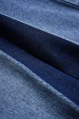 Denim Contrast Wide Leg Jeans