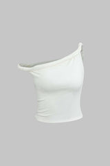 Basic Asymmetrical Twist Sleeveless Top