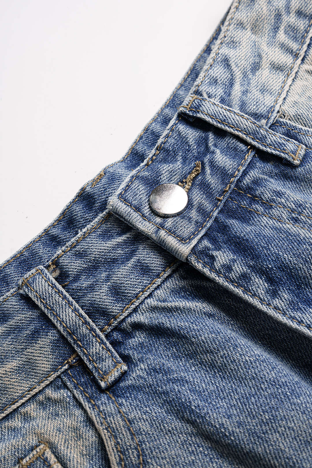 Denim Asymmetrical Wide Leg Jeans