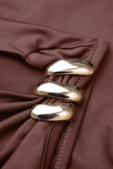 Asymmetrical Metallic Ruched Tank Top
