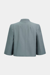 Button Notched Lapel Blazer