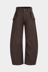 Denim Pocket Wide Leg Jeans